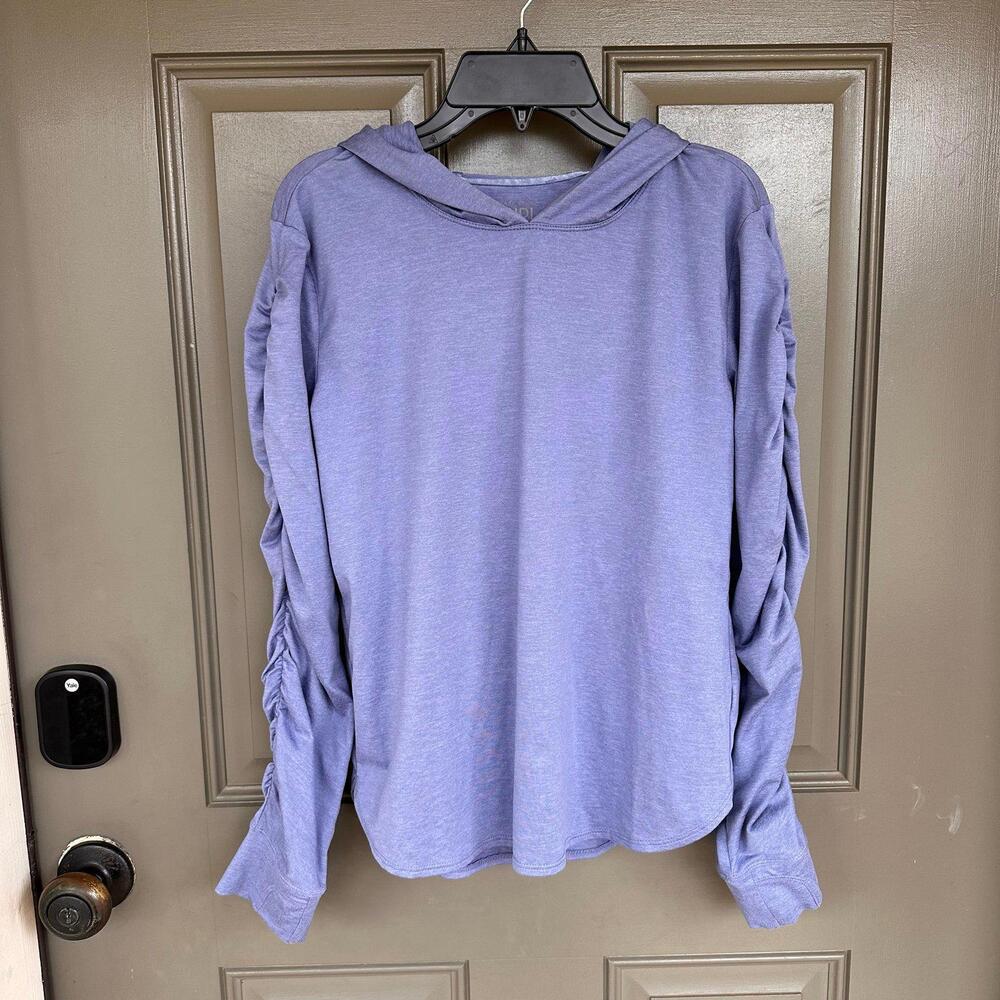 Athleta Girl Ruched‎ Sleeve Athletic Pullover Hoodie XL 14